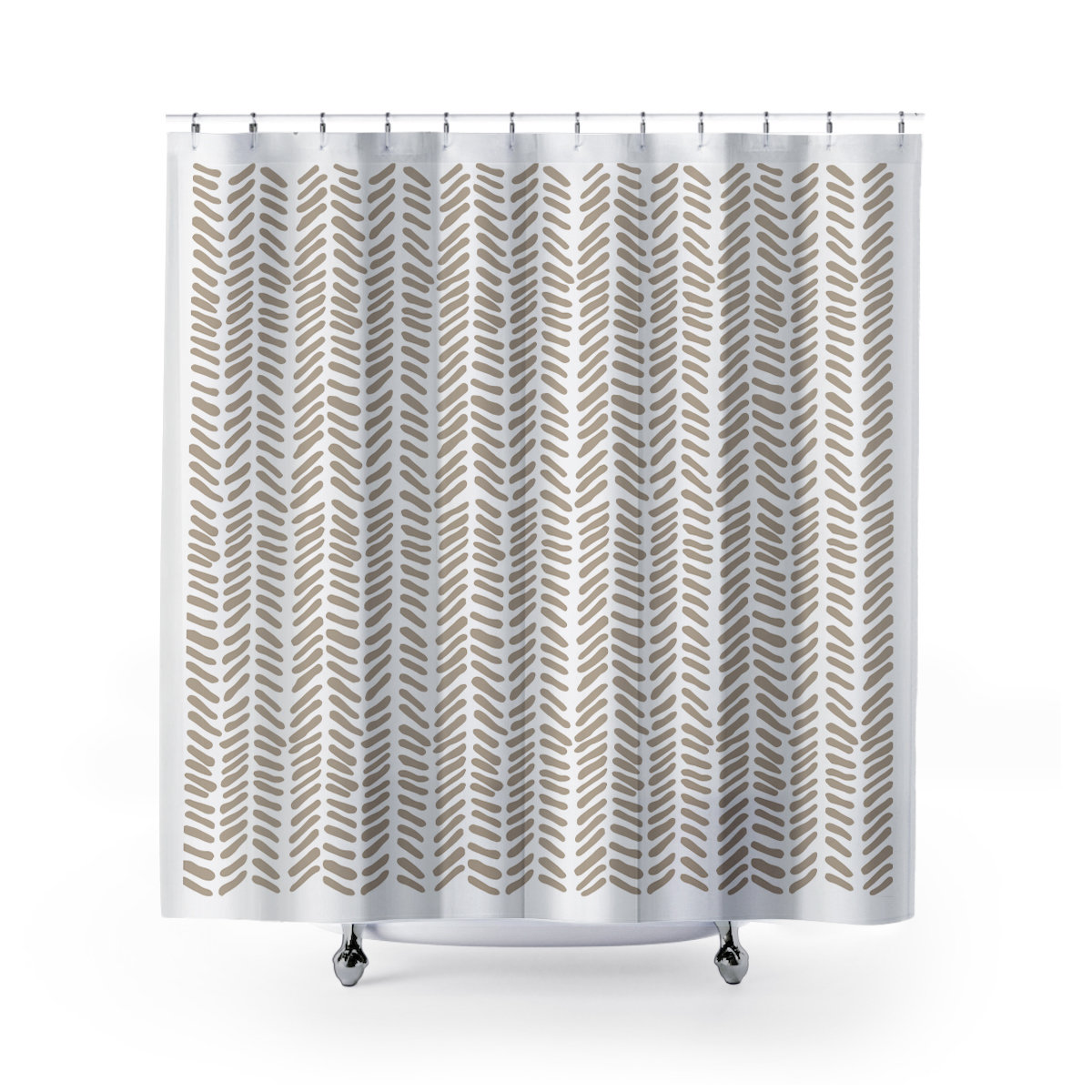 Thora Tribal Shower Curtain, ThoraVee Beige