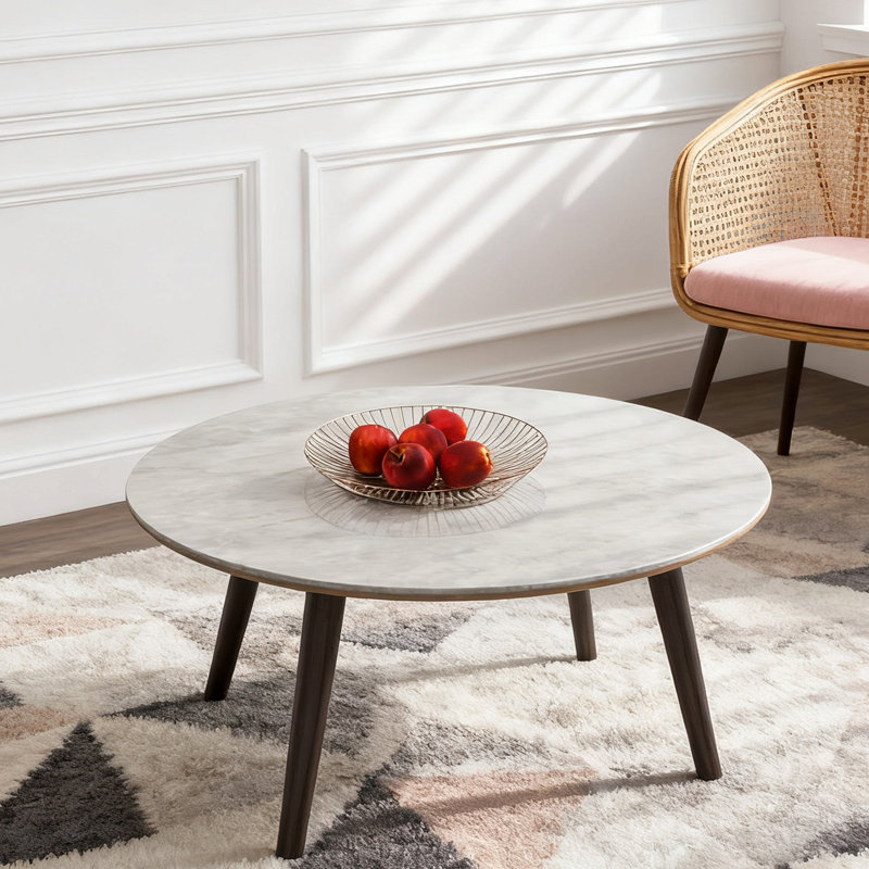 30"Inch Round Tempered Glass Table Top, 0.31" H x 30" L x 30" W, Gray