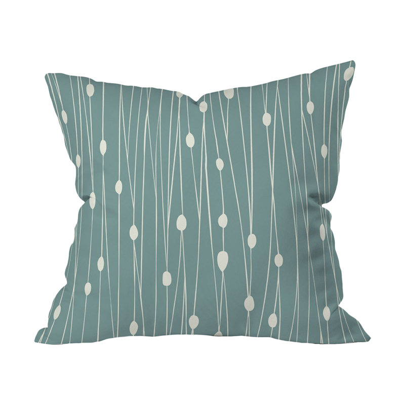 Entangled Indoor/Outdoor Throw Pillow, Blue