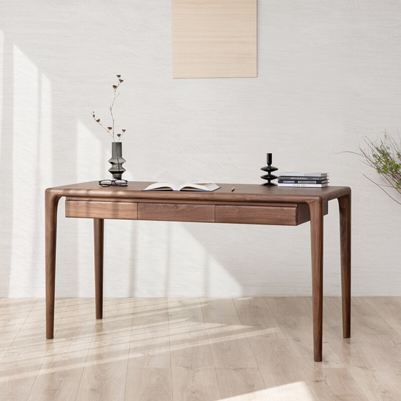 Bureau de style minimaliste, H 29,53 po x l 62,99 po x P 23,62 po