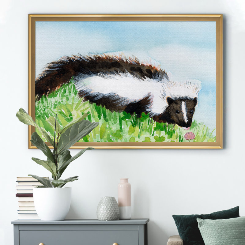 «Baby Spring Animals VIII», impression sur toile encadrée, H 30,5 po x l 42,5 po x P 1,5 po, Doré
