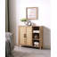 Armoire d'appoint en métal Denman avec portes en filet et tablettes ouvertes