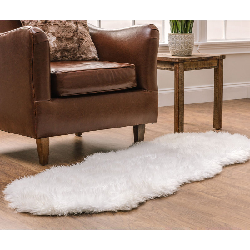 Tapis blanc clair Lucille, Tapis de couloir 2 pi x 6 pi