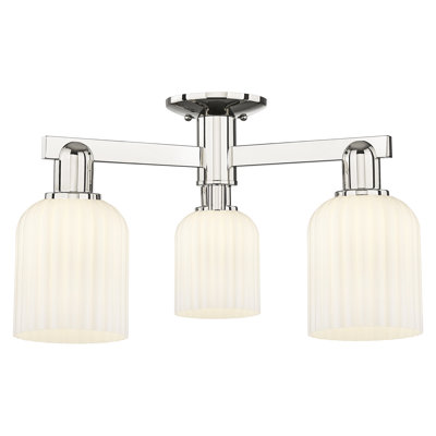 Downtown Urban - Alvarez - 3 Light 23" Semi-Flush Mount 