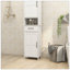 Armoire sur pied étroite à double porte à hauteur étroite avec surface peinte UV et rangement multifonctionnel