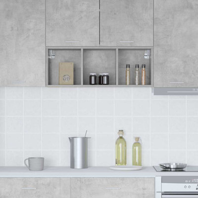Vidaxl Hanging Cabinet With Storage Riga Grey Sonoma 20 X 29.5 X 80 Cm