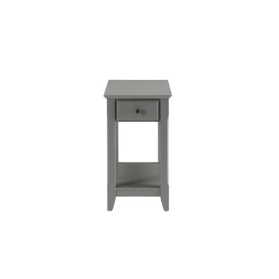 23" Gray Solid and Manufactured Wood End Table