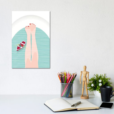 Bathtub 1 Piece Wrapped Canvas Wall Art