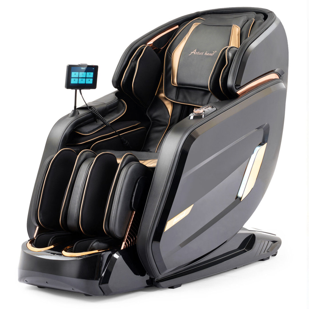 4D SL Track Zero Gravity Full Body Heated Massage Chair with AI Voice Control,Memory Function Artist Hand
