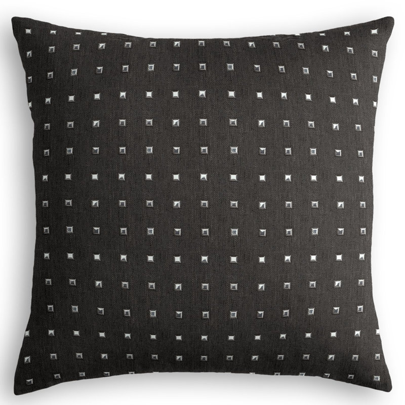 Stud Muffin Square Pillow Cover & Insert, 16" x 16", Black