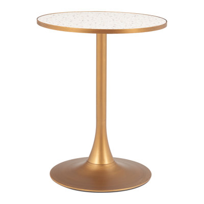 Table bistro Bite noir et bronze