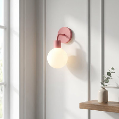 No tools wall light, rechargeable wall sconce, warm lighting Dusty Rose Poplight