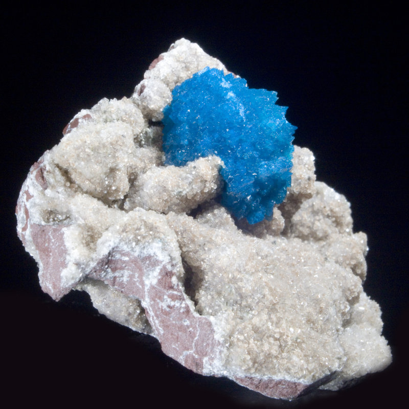 Cavansite sur Sandy Heulandite