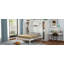 Grand lit escamotable avec 2 garde-robe et tablette de rangement, cadre de lit plateforme pliable multifonctionnel pour chambre d'amis, chambre à coucher