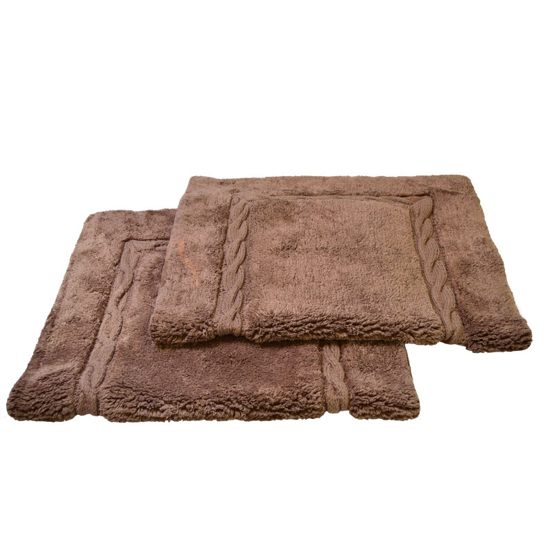 Tapis pour salle de bain 100% coton Henrie, Chocolat, L 24 po x L 40 po