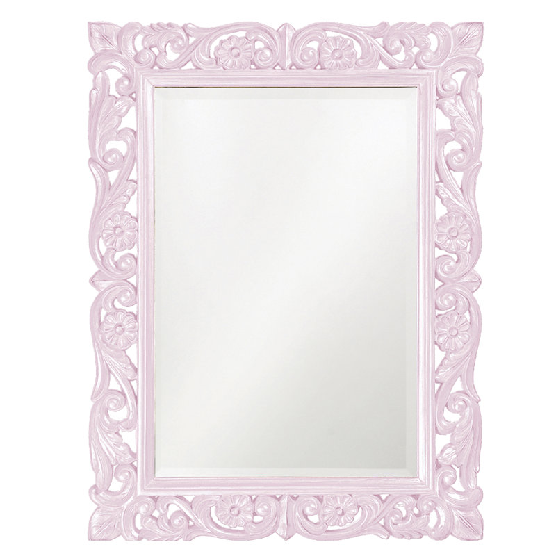 Miroir décoratif traditionnel biseauté, Lilas
