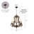 Danbury 5 - Light Candle Style Classic Wood Chandelier w Curve Arms and Adjustable Hanging Chain-1825984158