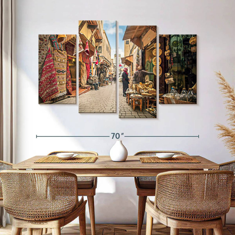 Marché marocain marocain de Fès, H 42 po x l 68 po