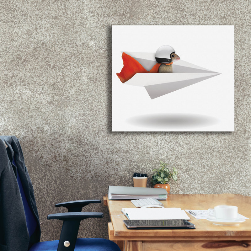  «Papier avion» par John Hovenstine, art mural sur toile, 30 po x 26 po, H 26 po x l 30 po
