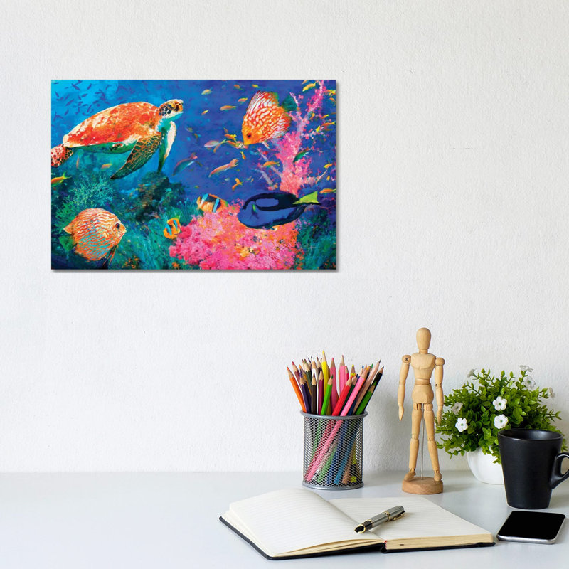 School by Lisa Robinson - Wrapped Canvas Print, 20.32 cm H x 30.48 cm W