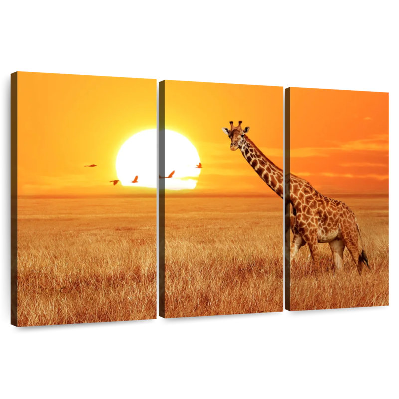 Big Sunset Giraffe, H 42 po x l 65 po