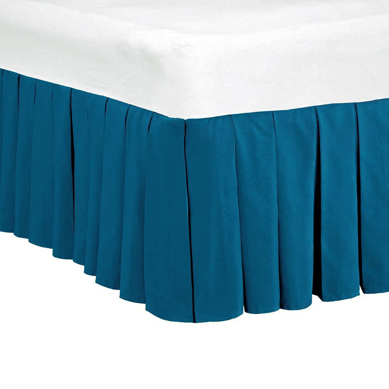 Classic Ruffled Bed Skirt, King, Deep Water Blue