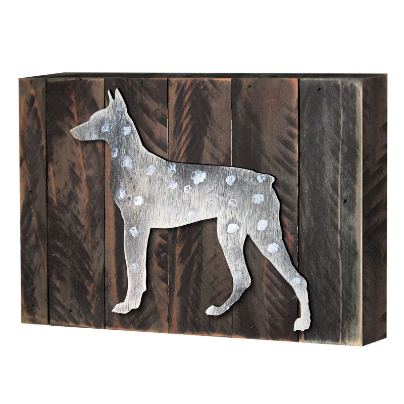 Décoration murale dog art, H 18 po x l 12 po