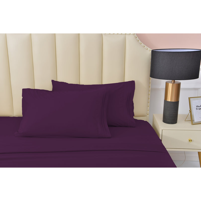Ensemble de draps en rayonne de bambou, Grand, Violet