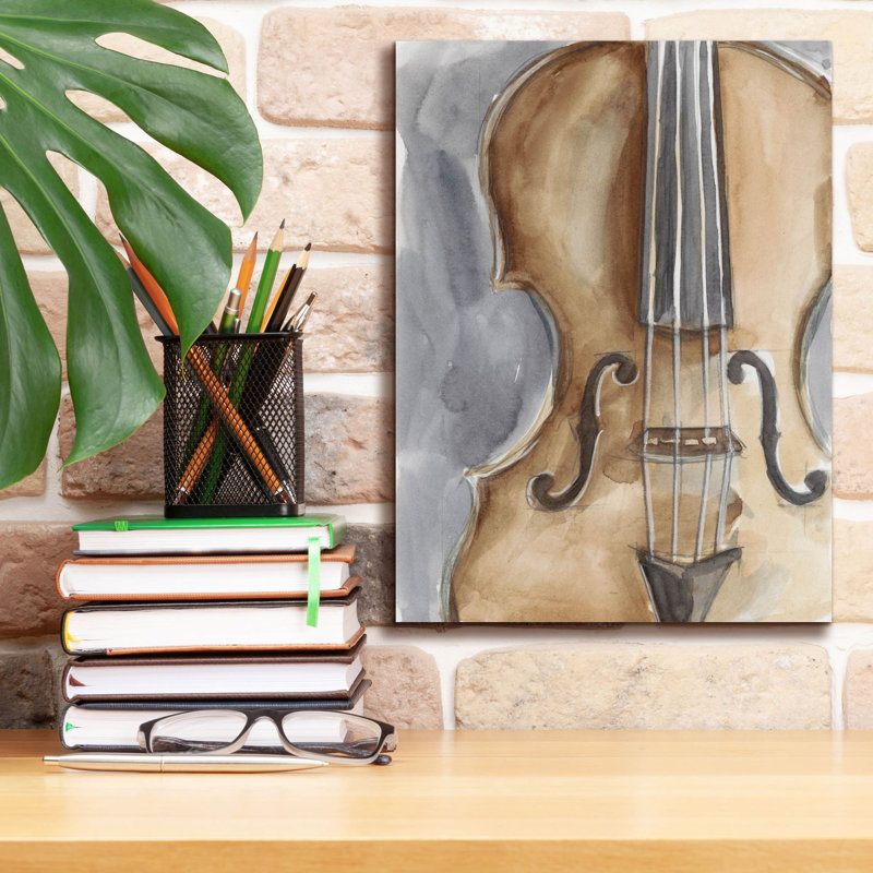  «Watercolor Instrument Study 4» par Ethan Harper, art mural sur toile, H 16 po x l 12 po