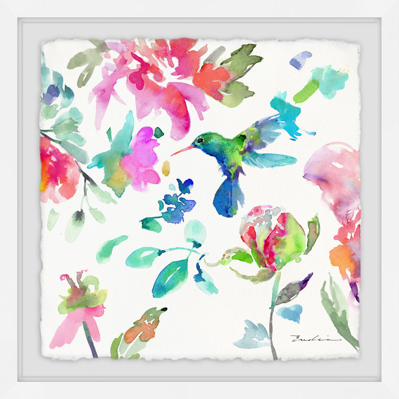 «Hearts That Flutter» par Evelia - reproduction encadrée, H 32 po x l 32 po x P 1,5 po