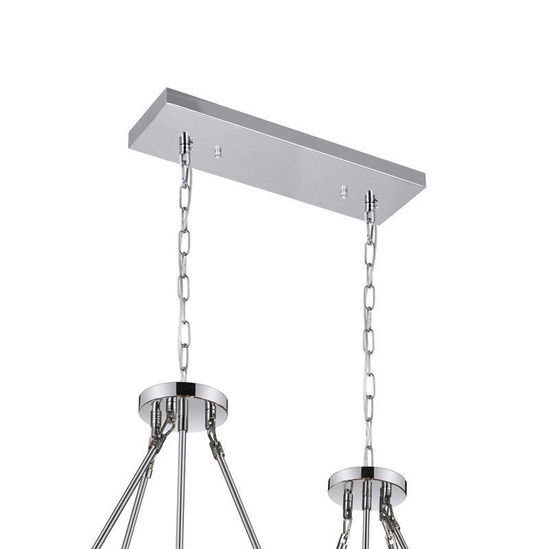 Seale 16 - Light Dimmable Tiered Chandelier, Chrome