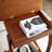 Modern minimalist adjustable and mobile End Table-589374159