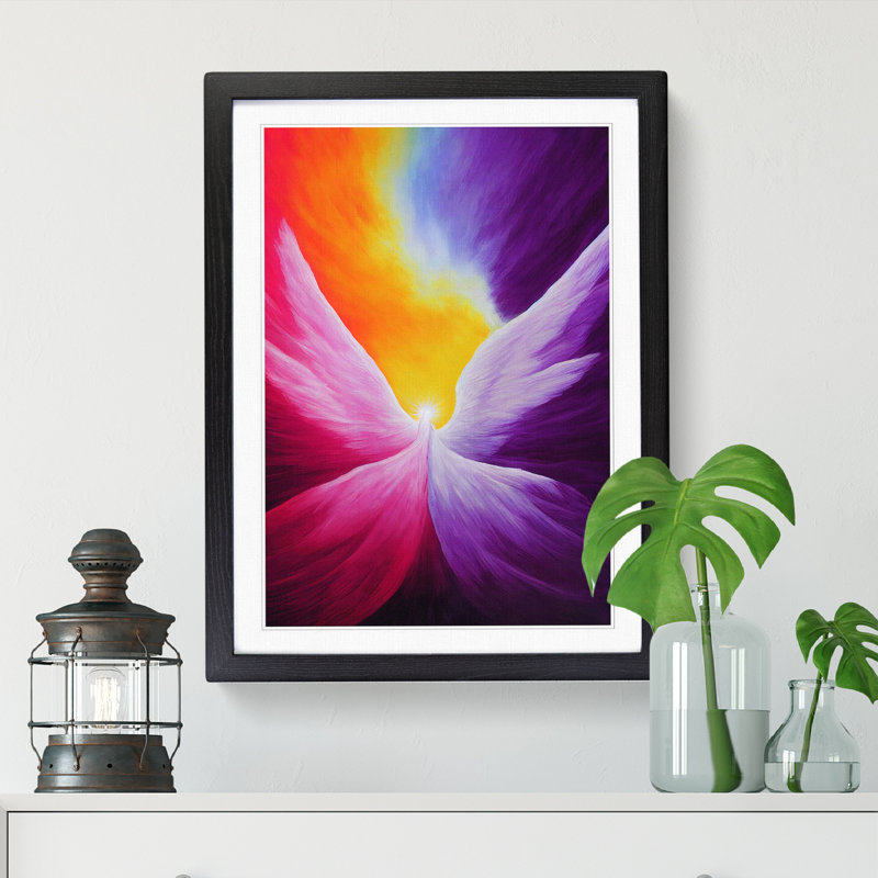 FRM-V0523-75X Angel Vol.1 - Single Picture Frame Print, Black Framed, 64cm H x 46cm W x 2cm D