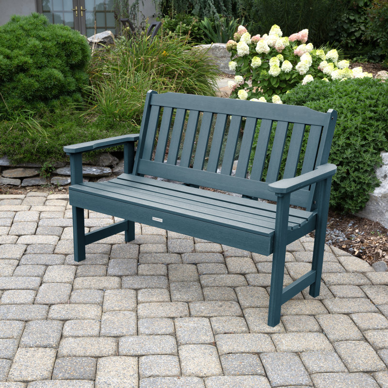 Banc de jardin en plastique Arbnora, Bleu Nantucket