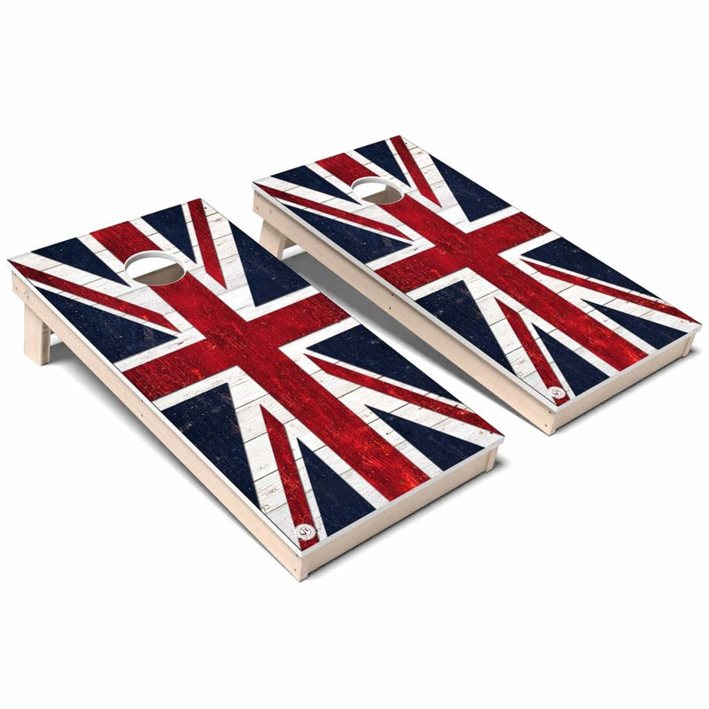 Ensemble de planches de cornhole en composite toutes saisons International Flag, Ajouter des lumières DEL