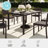 Martha Stewart Bedford 62" Outdoor Rattan Wicker Patio Table with Engineered Wood Top-109713832