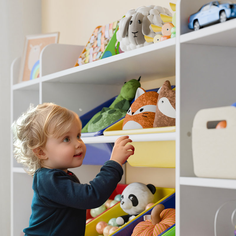 Kids Toy Storage Organizer W/6 Removable Toy Bins, Multicolor