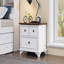Table de bout en bois à deux tiroirs avec table de chevet pour chambre à coucher, salon et chambre d'enfant