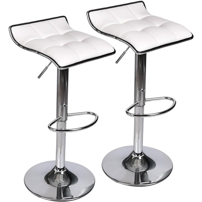 Ensemble de 2 tabourets de bar, tabourets de bar réglables et relevables au gaz, ...