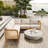 Outdoor 5 Seater V-Shaped Acacia Wood Sofa