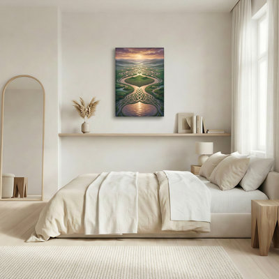 «Celtic River», reproduction d'art sur toile, ensemble de 1