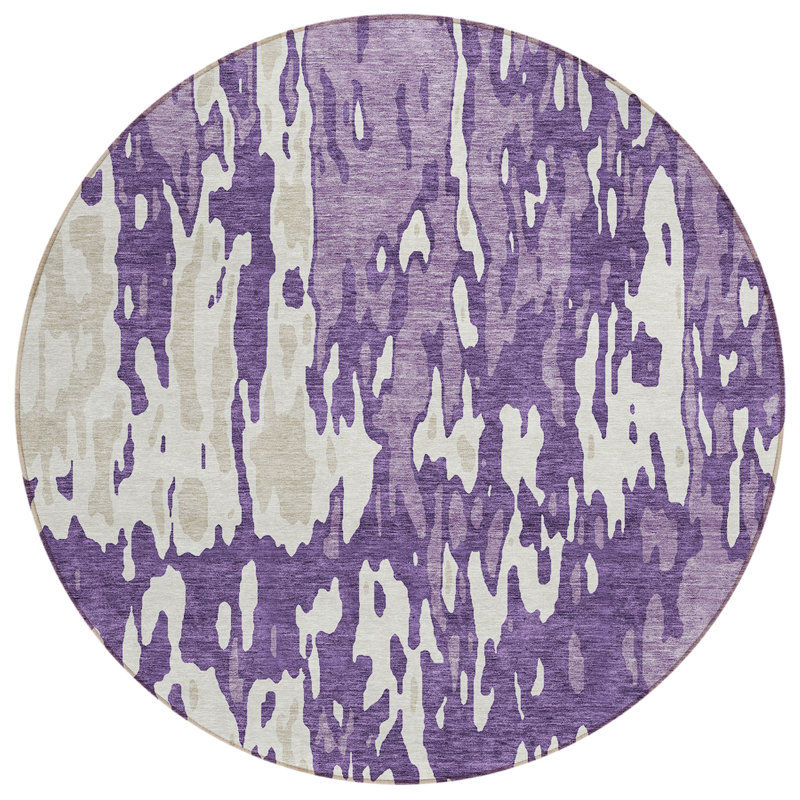  Chayden Area Rug with Non-Slip Backing, Round 8'