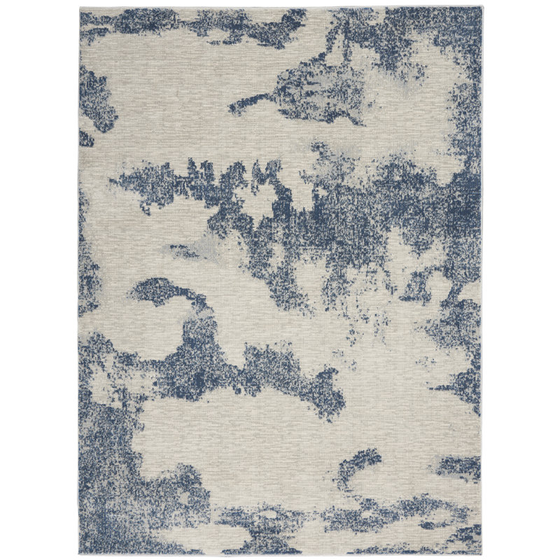 Tapis ivoire moderne Greta, Rectangle 4 pi x 6 pi