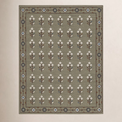 Heidi Flatweave Floral Wool Rug