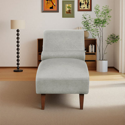 Logan Modern Upholstered Logan Chair with Bolster Pillow for Living Room, Bedroom & Reading Nook