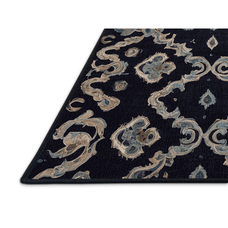 Machine Washable Gray Area Rug, Rectangle 8' x 10'