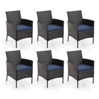 Outdoor Patio Dining Armchair with Cushion