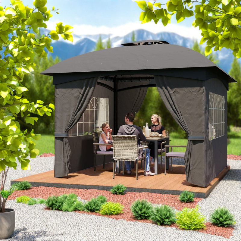 Auvents spacieux et abris de jardin (doit inclure le cadre), abat-jour de patio moderne en acier