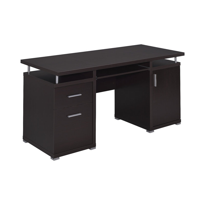Adjustable Computer Desk, Cappuccino