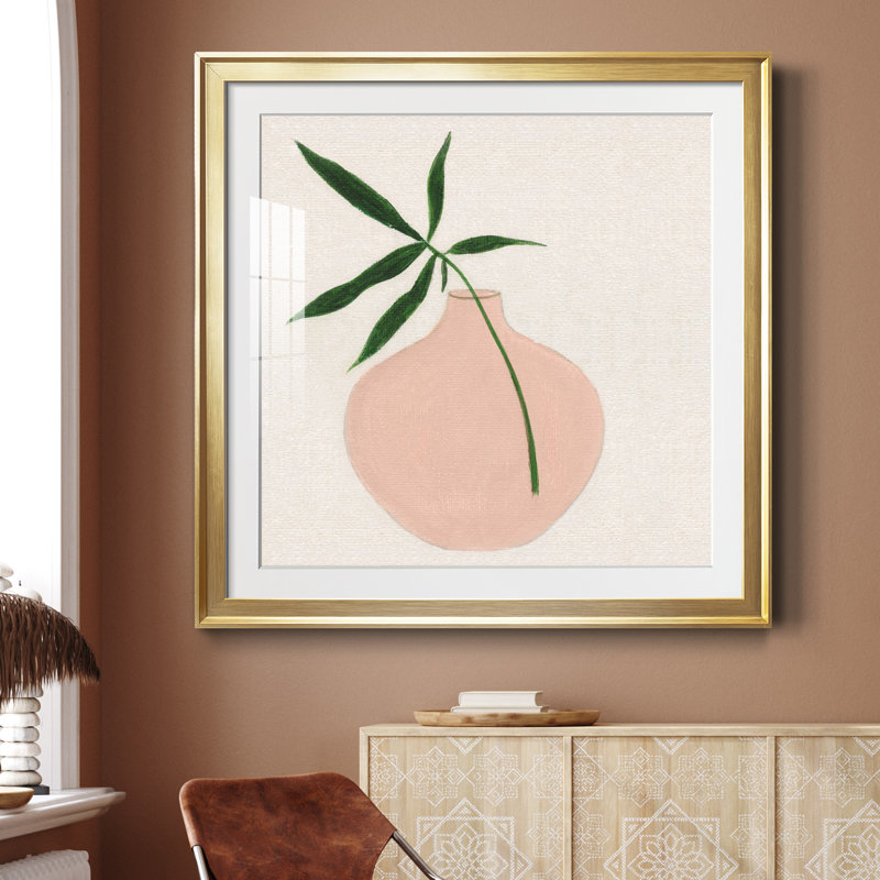 Simple Nature IV - peinture encadrée, H 34,5 po x l 34,5 po x P 1,5 po, Encadrement doré